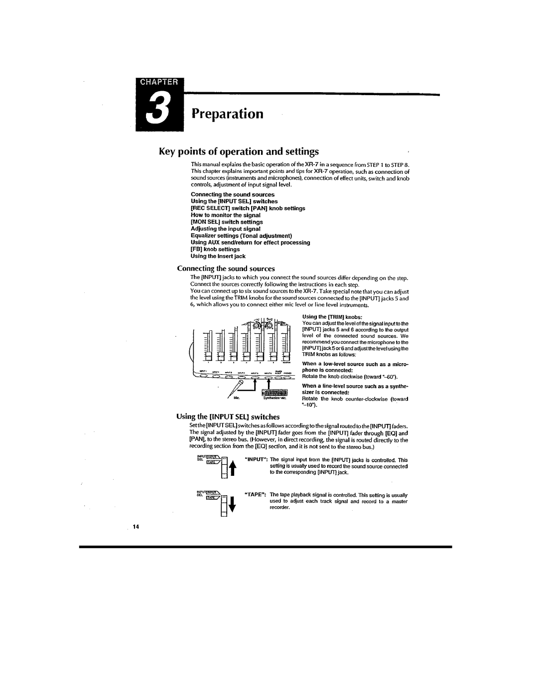 Fostex XR-7 manual 