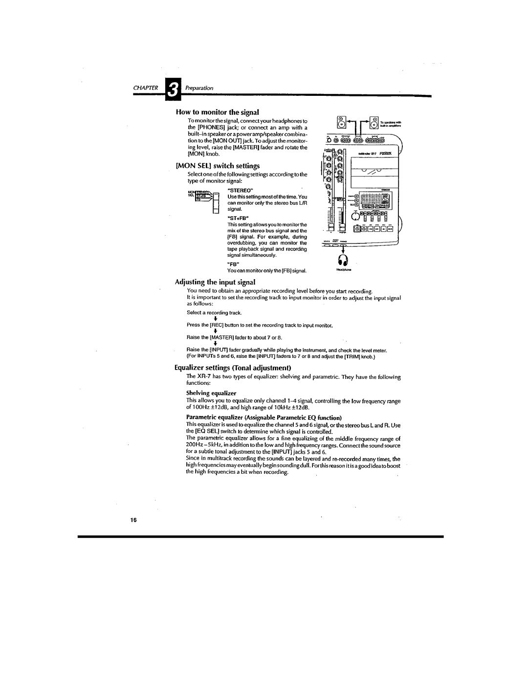 Fostex XR-7 manual 