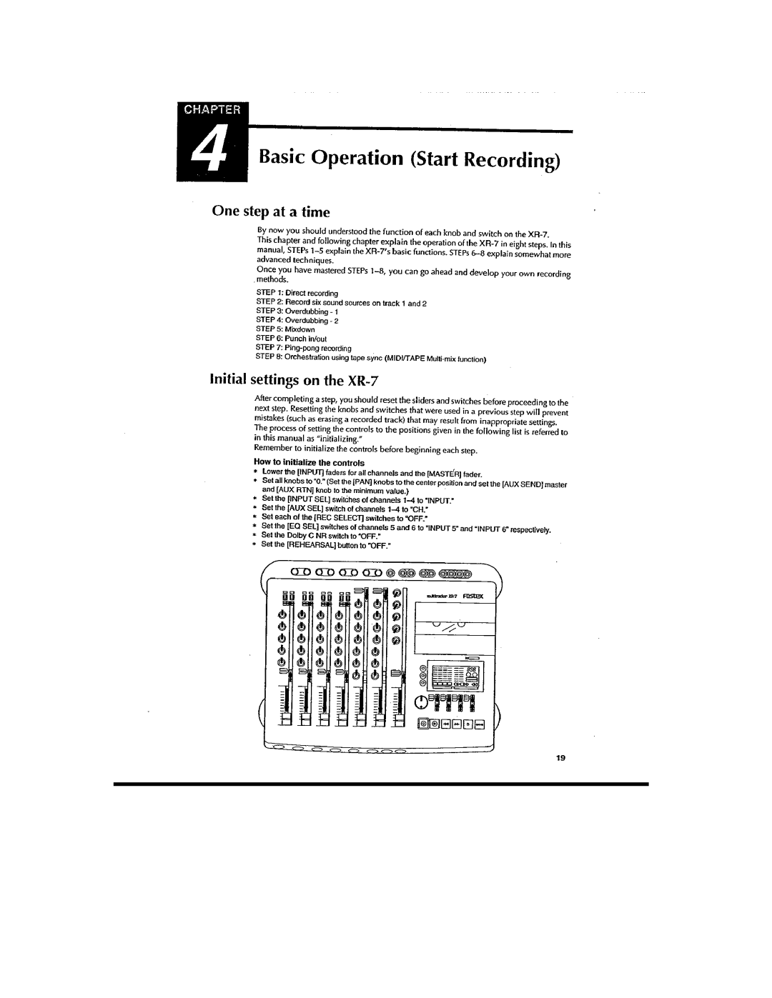 Fostex XR-7 manual 