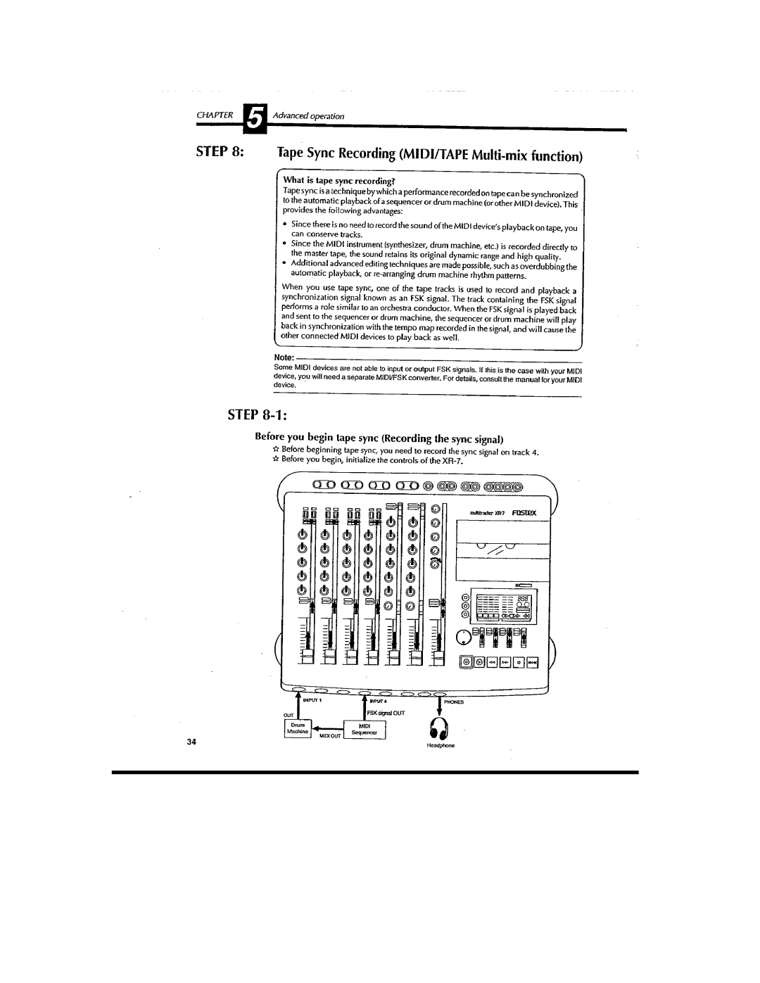 Fostex XR-7 manual 