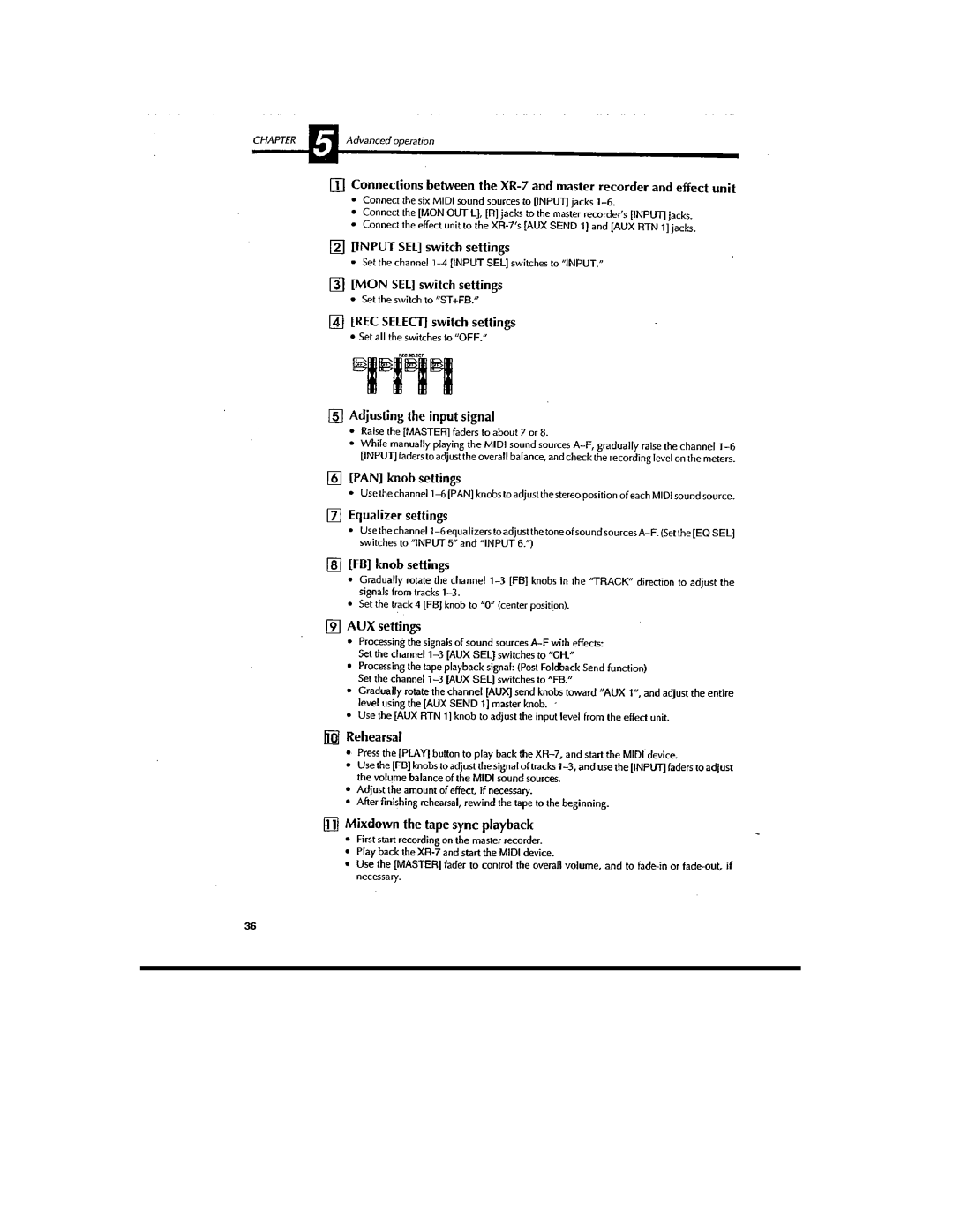 Fostex XR-7 manual 