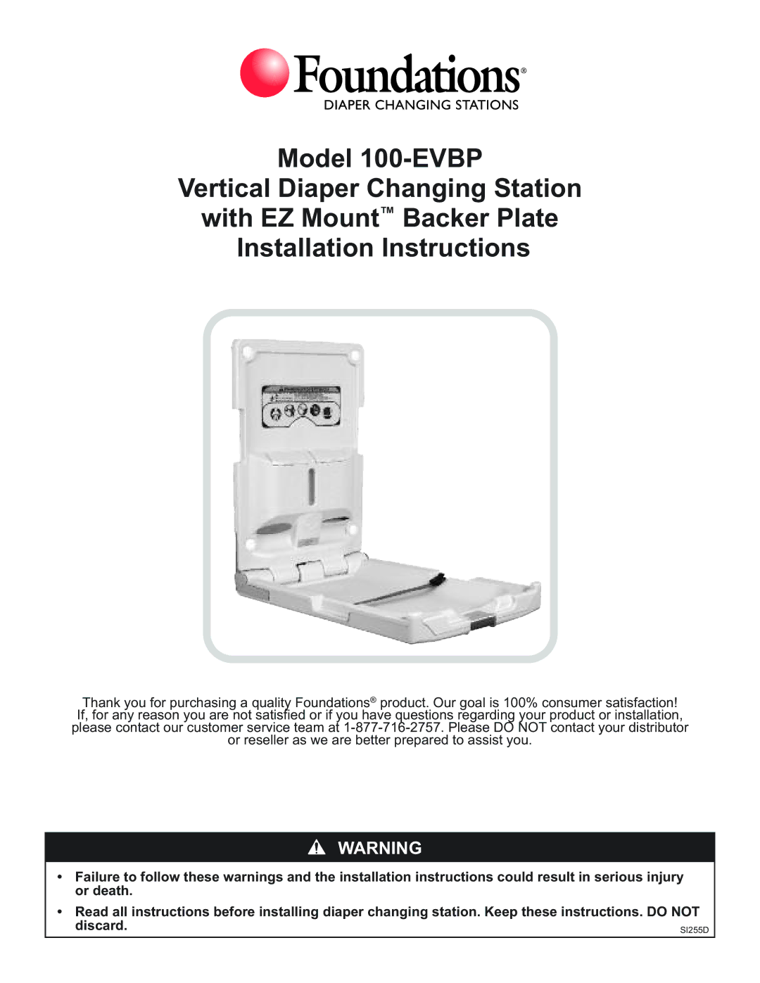 Foundations 100-EVBP manual SI255D 