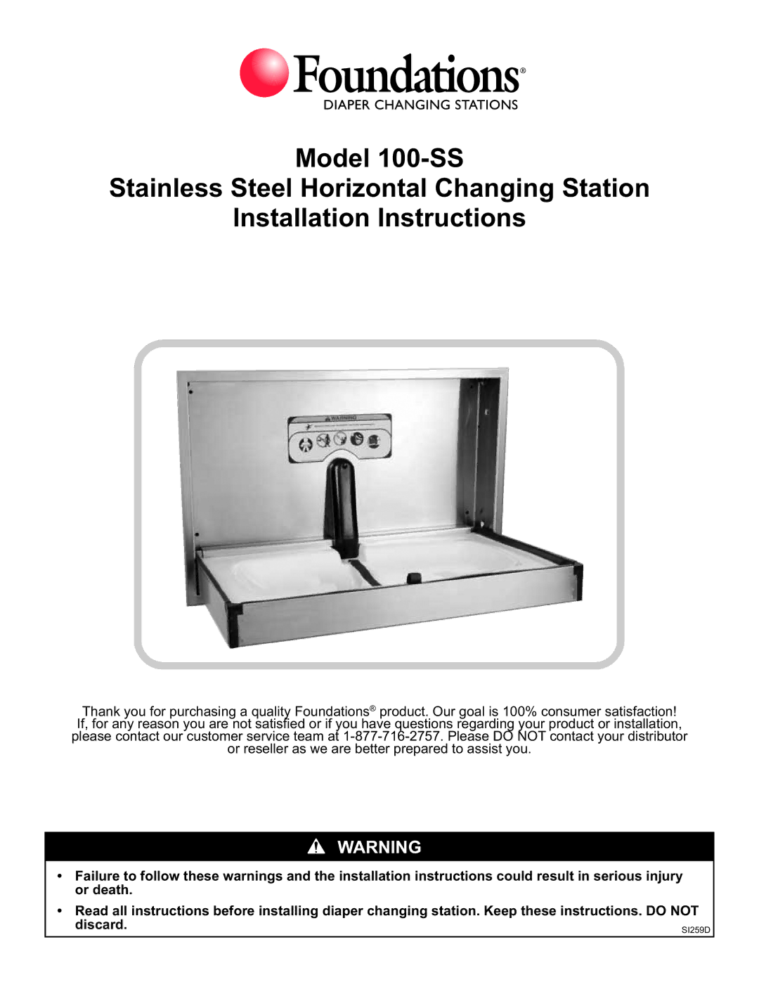 Foundations 100-SS manual SI259D 