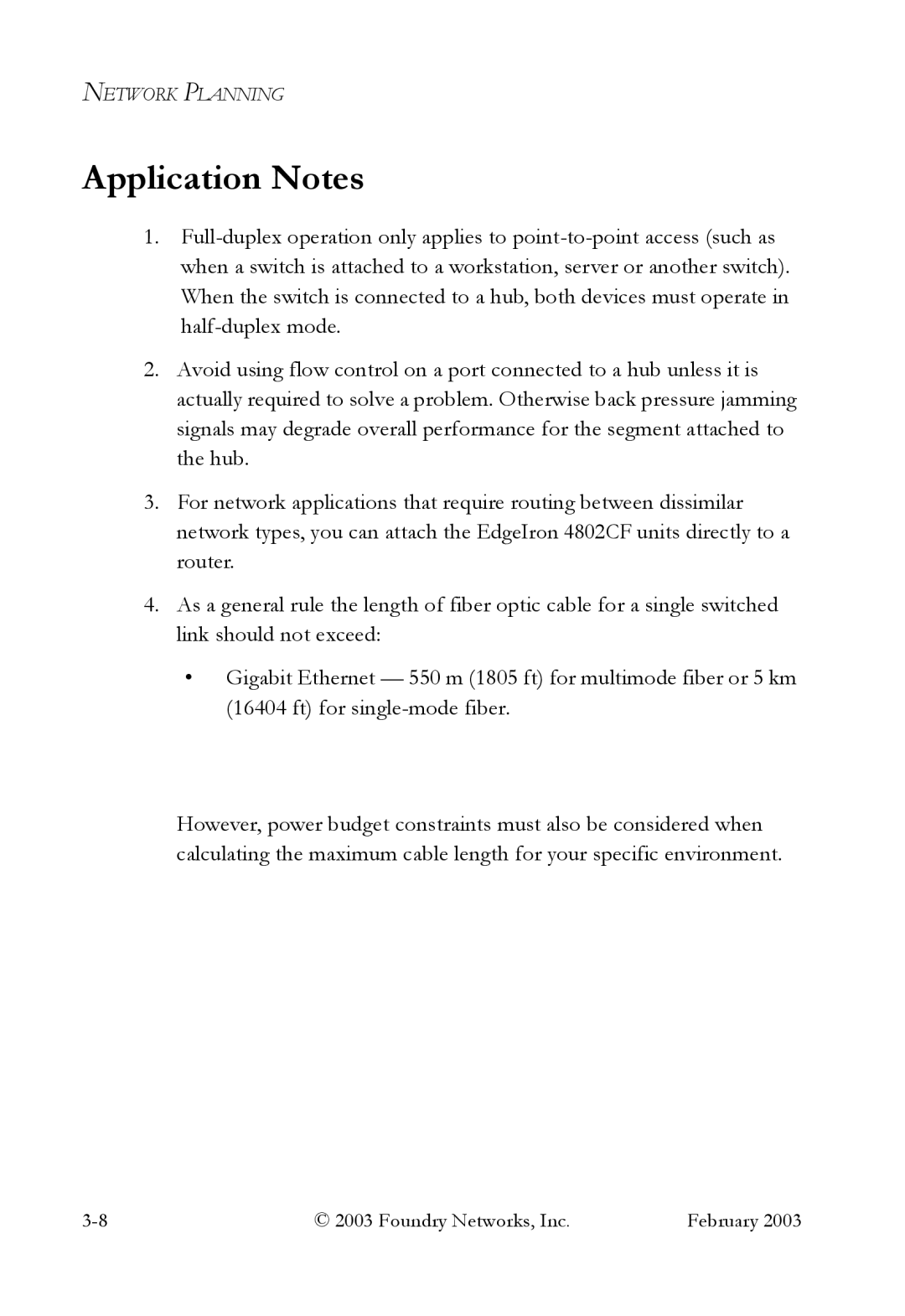 Foundry Networks OSI manual Application Notes 