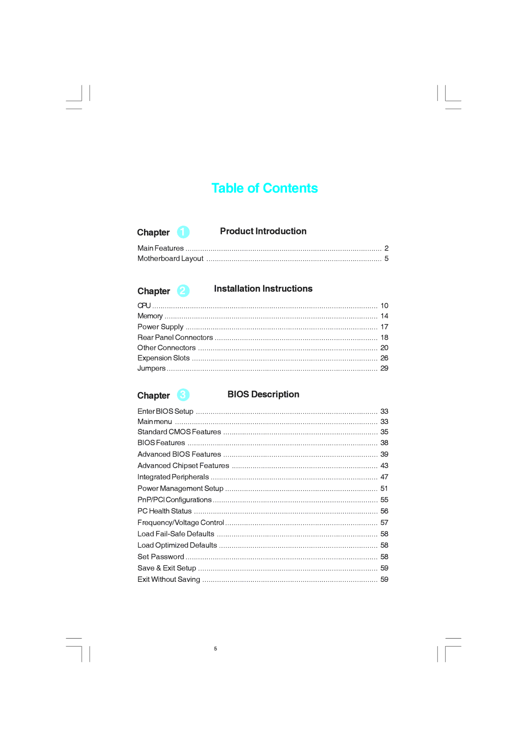 Foxconn 661M03 user manual Table of Contents 