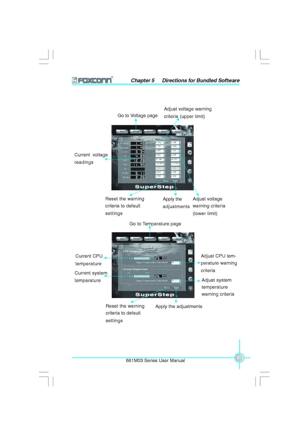 Foxconn 661M03 user manual Directions for Bundled Software 