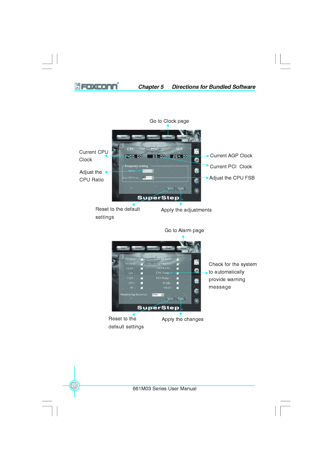 Foxconn 661M03 user manual Directions for Bundled Software 