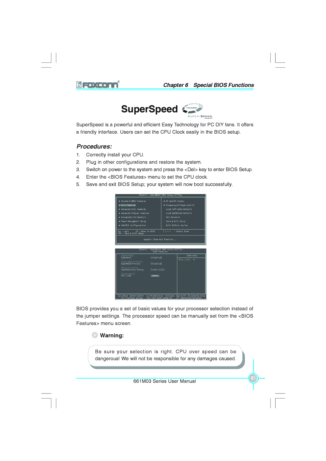 Foxconn 661M03 user manual SuperSpeed 