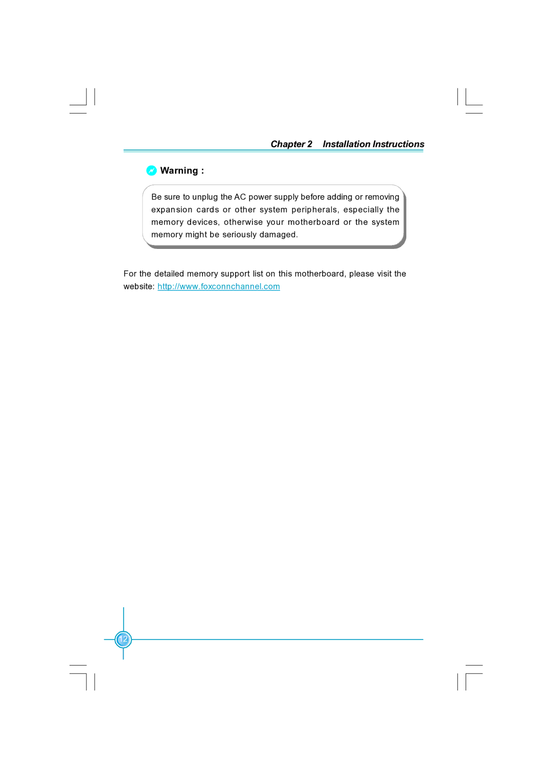 Foxconn N570SM2AA user manual Installation Instructions 