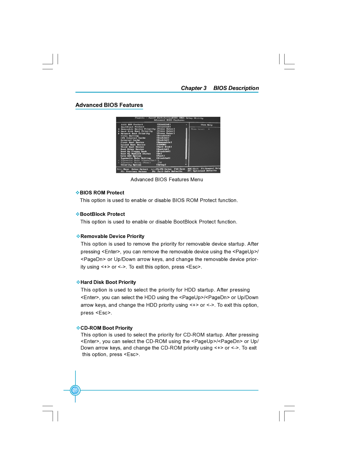 Foxconn N570SM2AA user manual Advanced Bios Features 