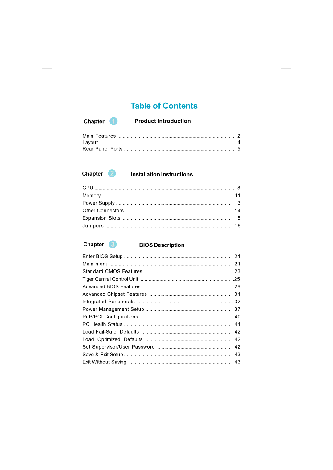 Foxconn N570SM2AA user manual Table of Contents 