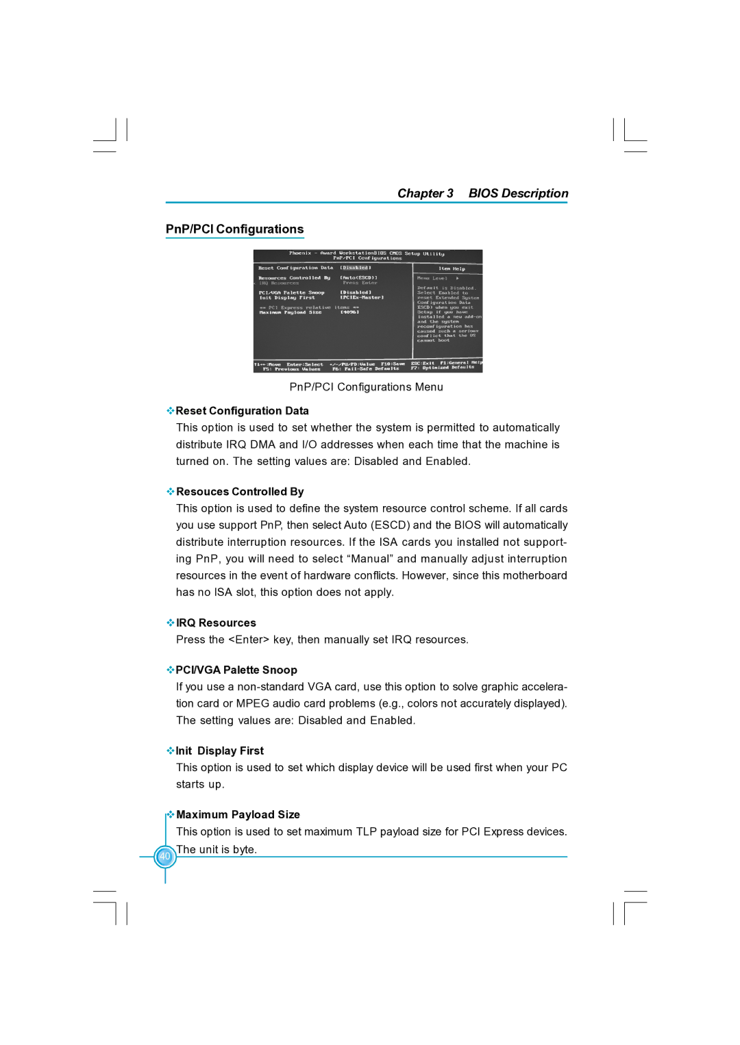 Foxconn N570SM2AA user manual PnP/PCI Configurations 