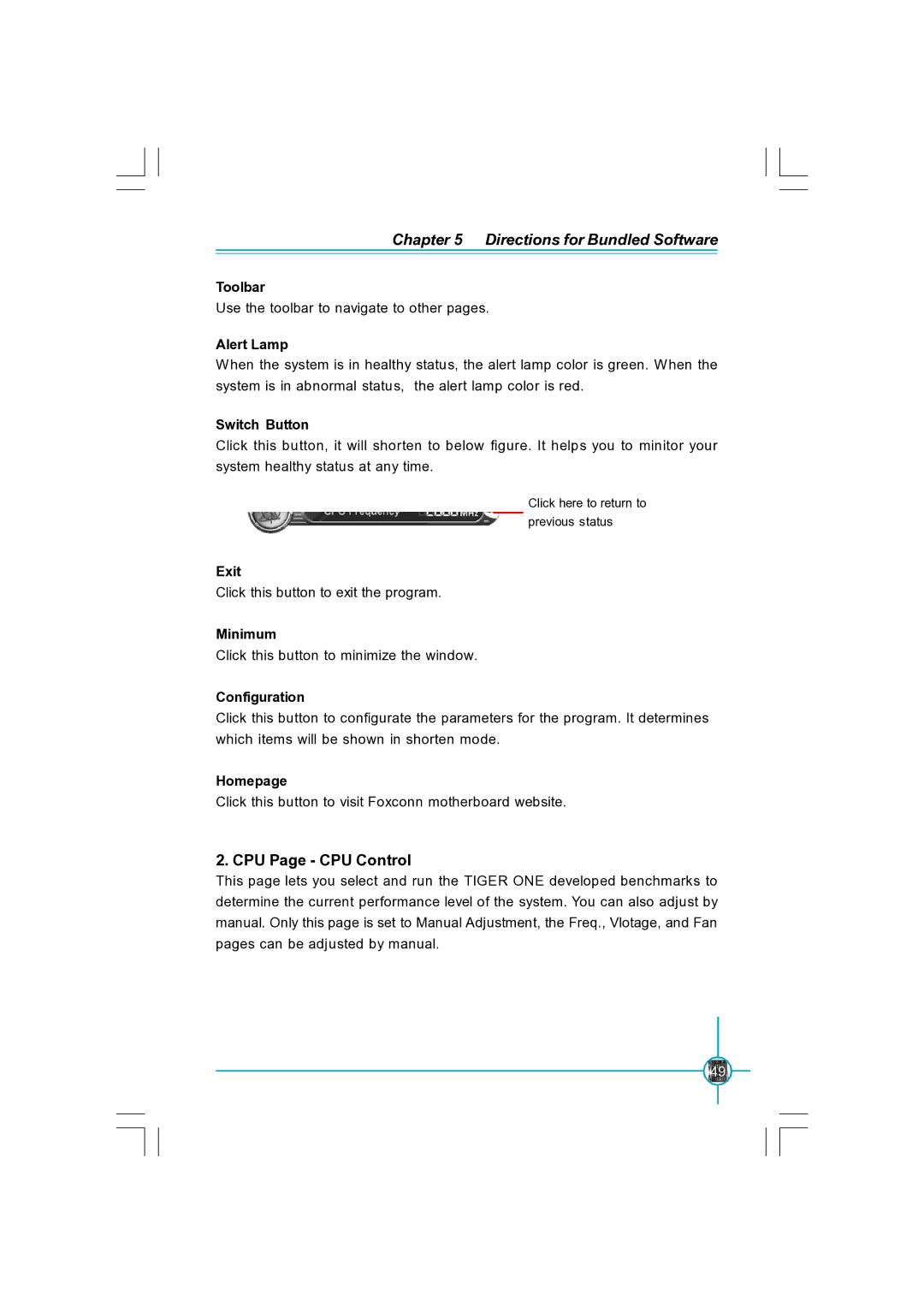 Foxconn N570SM2AA user manual CPU Page CPU Control 