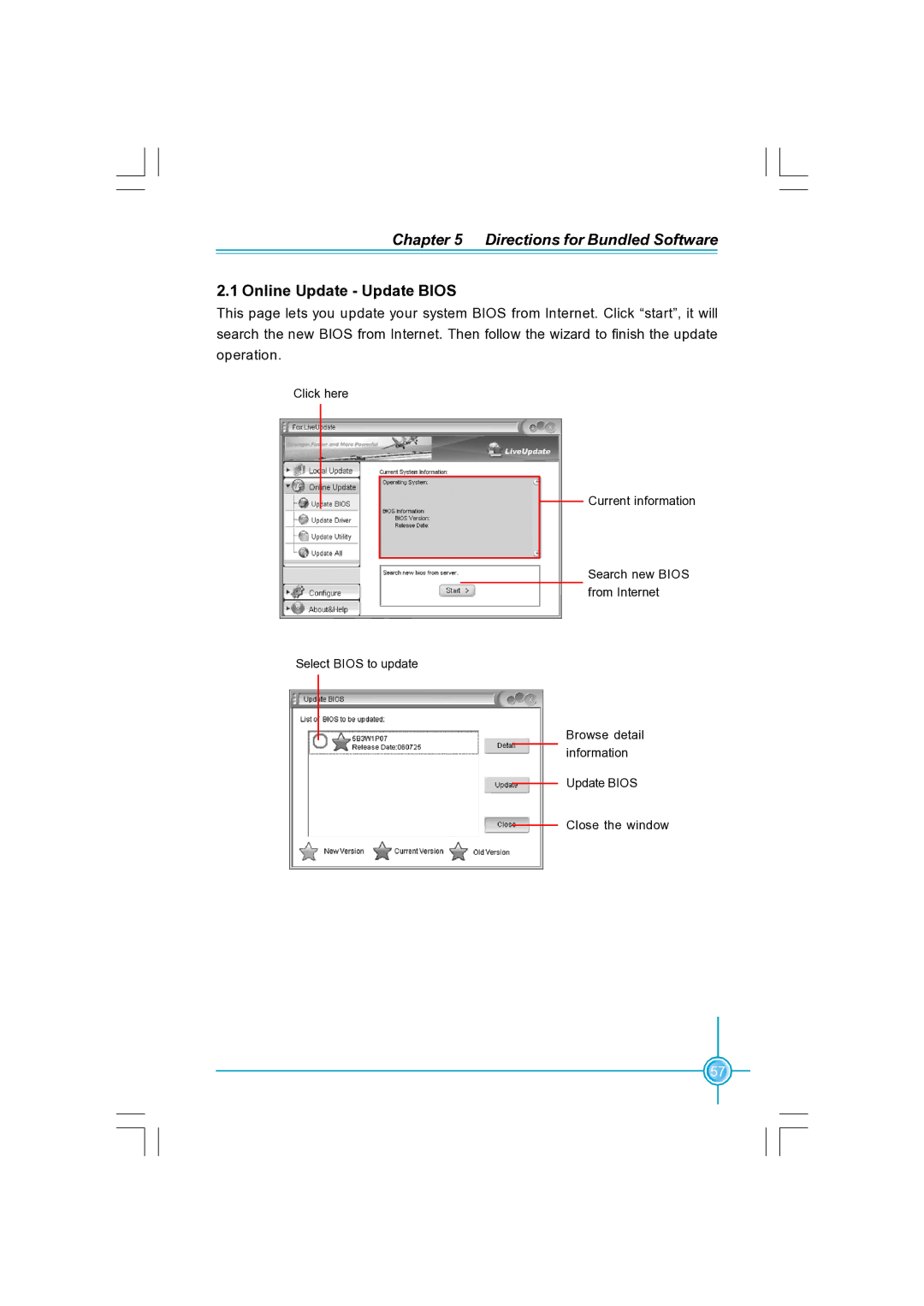 Foxconn N570SM2AA user manual Online Update Update Bios 