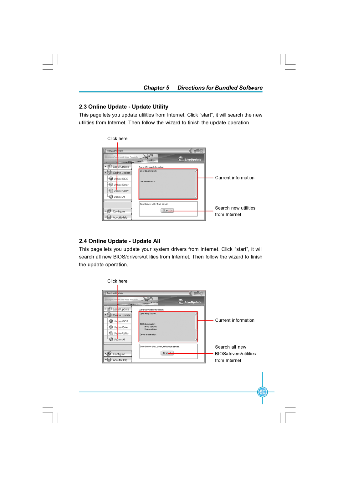 Foxconn N570SM2AA user manual Online Update Update Utility, Online Update Update All 