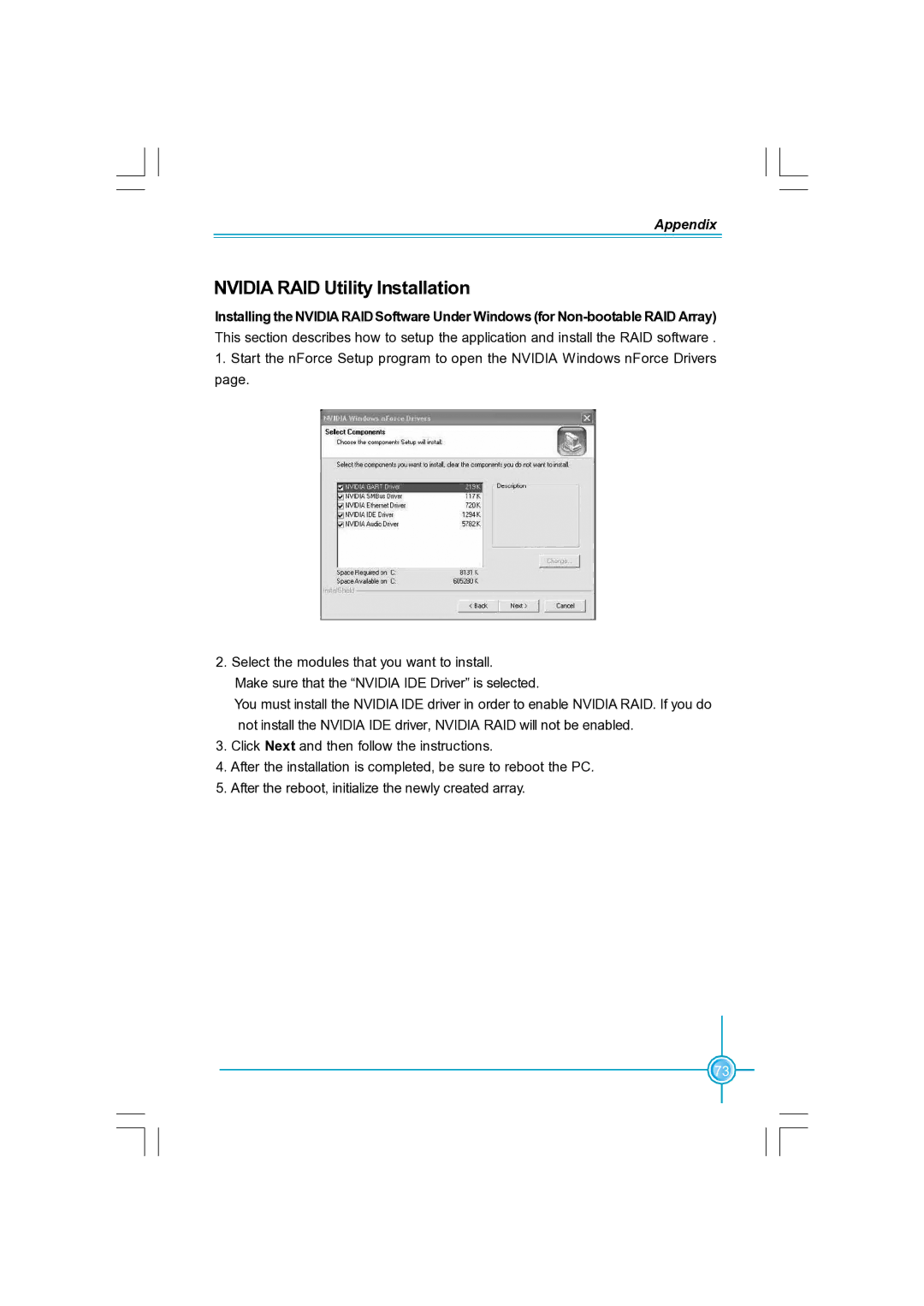 Foxconn N570SM2AA user manual Nvidia RAID Utility Installation 