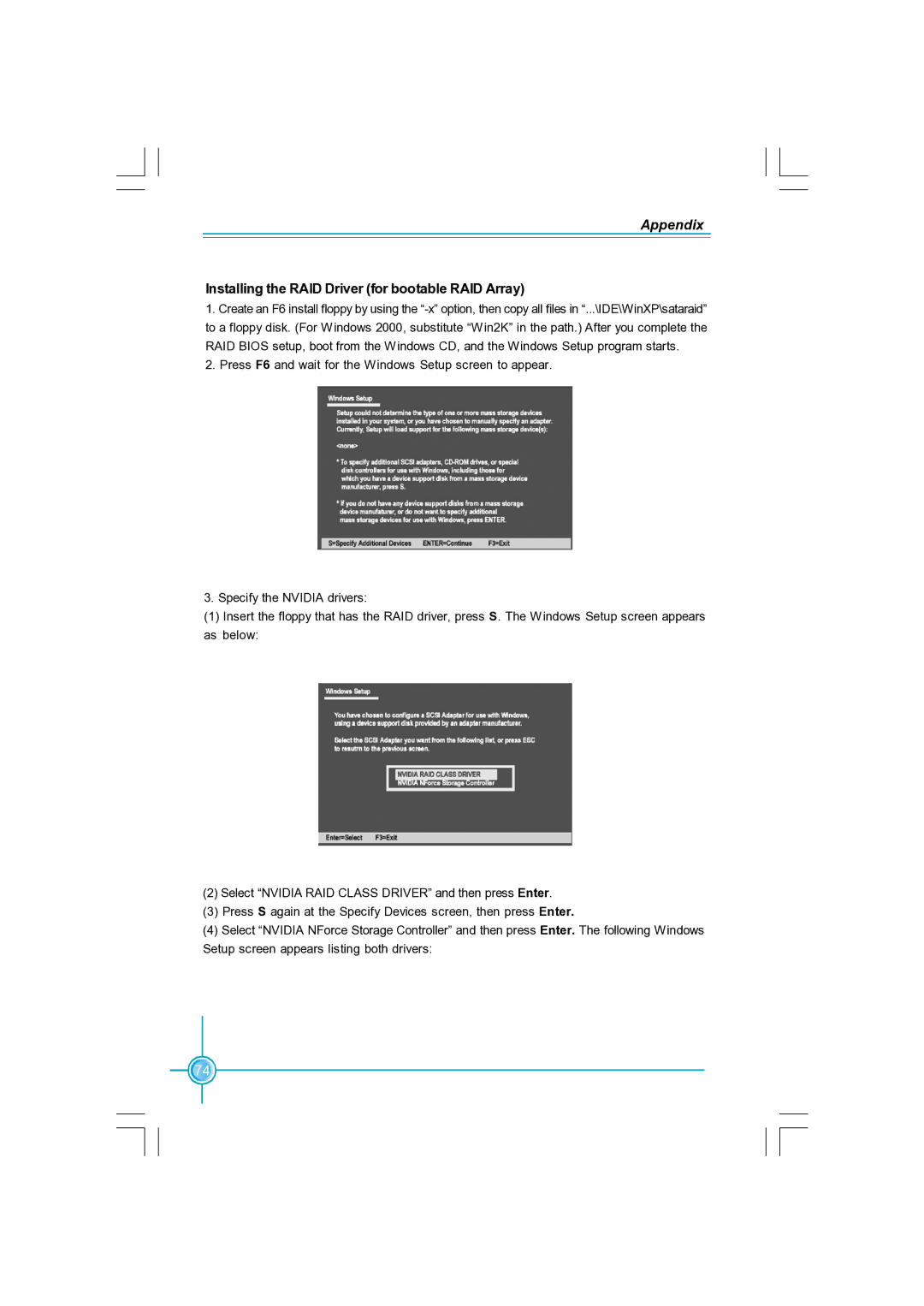 Foxconn N570SM2AA user manual Installing the RAID Driver for bootable RAID Array 