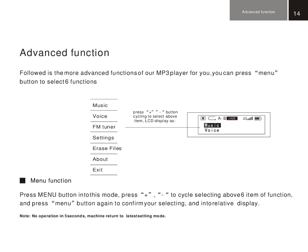 Foxda Tech FM-6602 manual Advanced function 