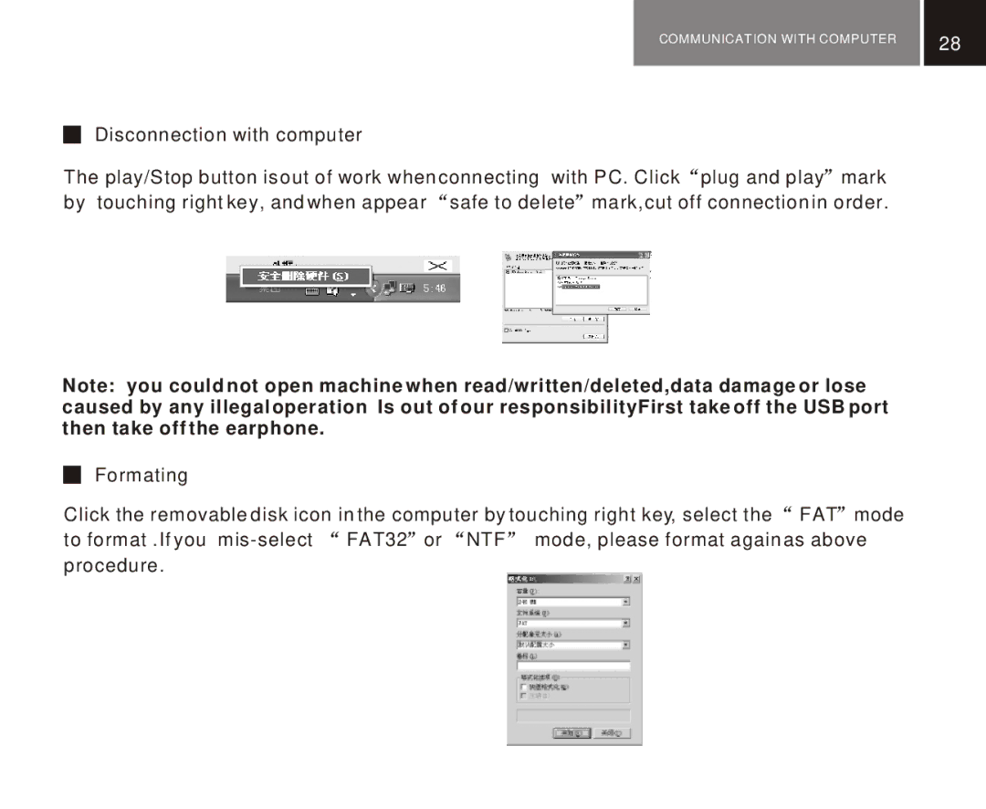 Foxda Tech FM-6602 manual Communication with Computer 