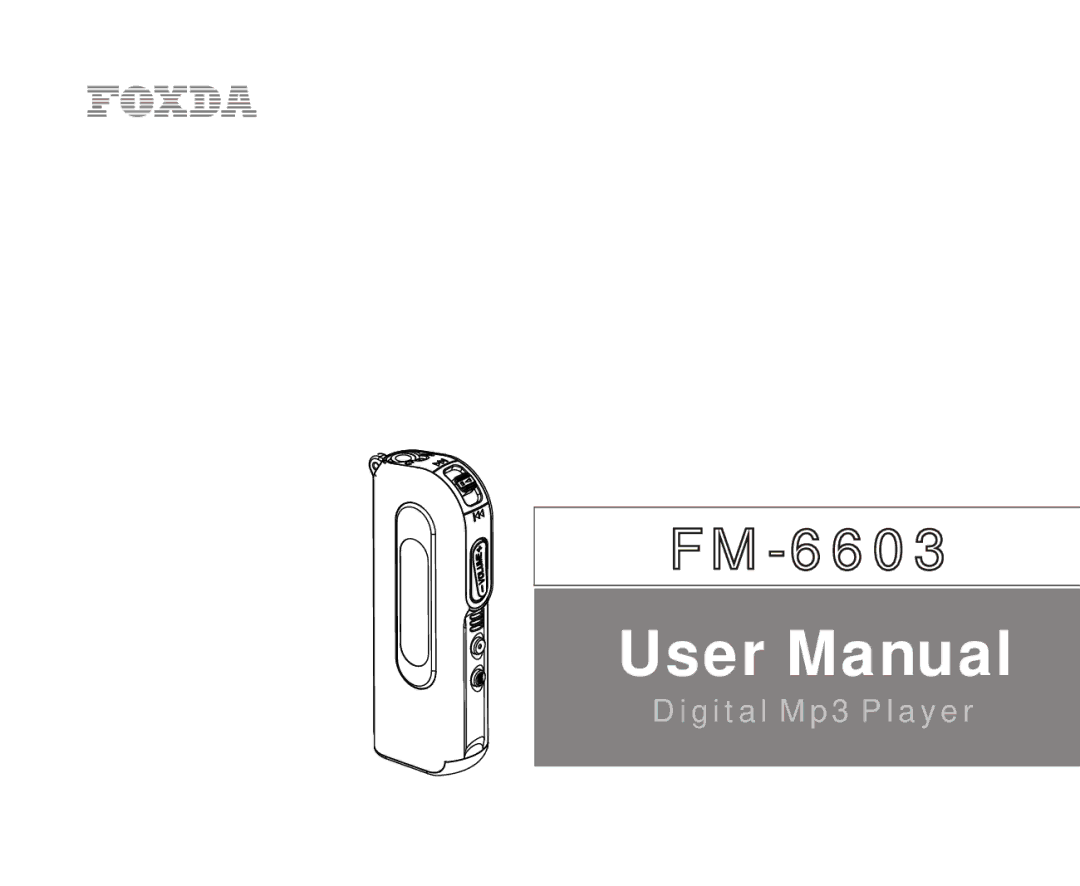 Foxda Tech FM-6603 manual FMFM--66036603 