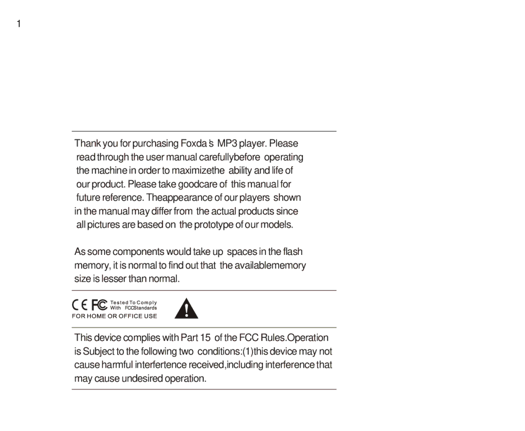 Foxda Tech FM-6605 manual 