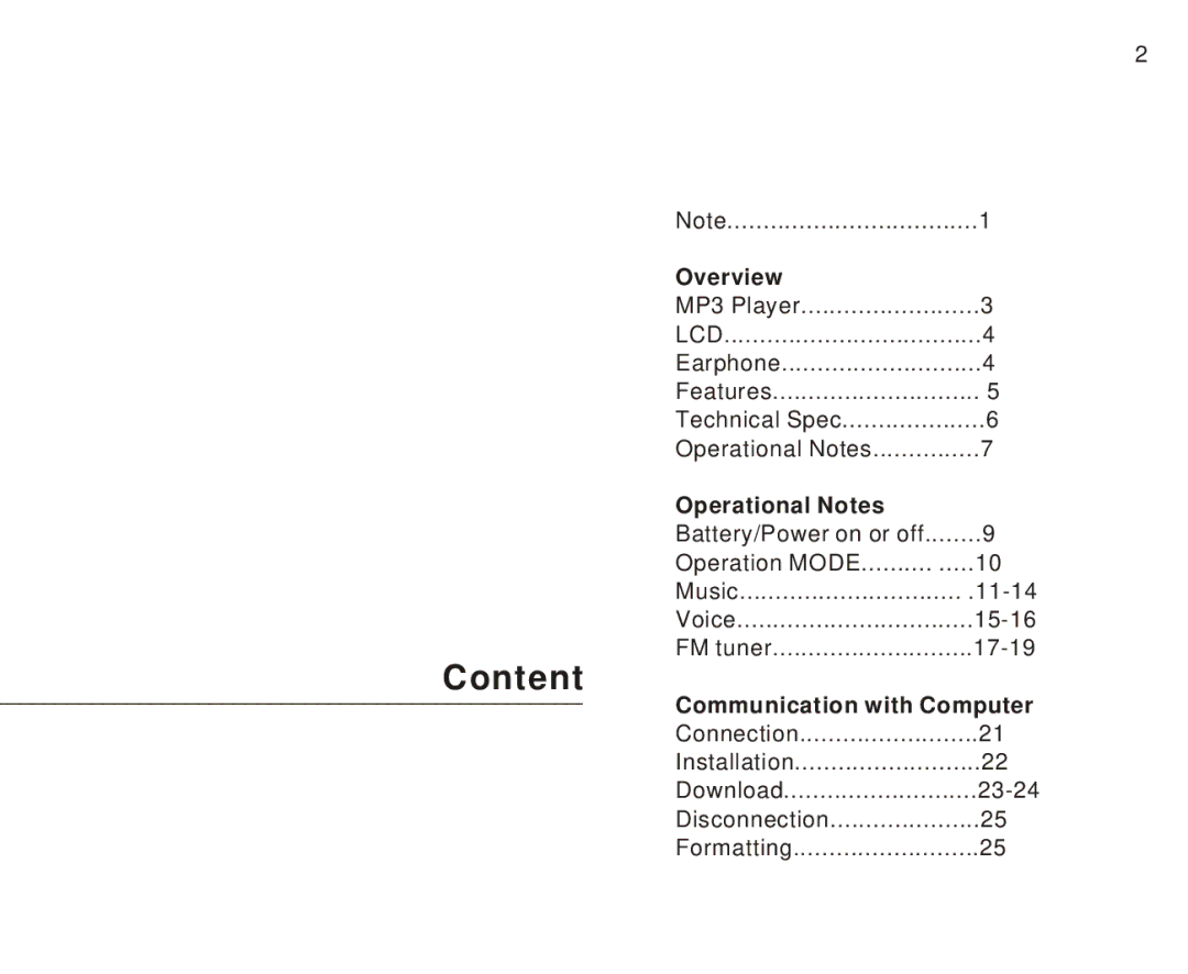 Foxda Tech FM-6605 manual Overview, Operational Notes, Communication with Computer 