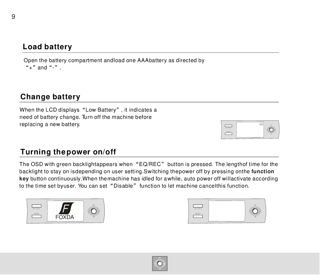 Foxda Tech FM-6606 manual Load battery 