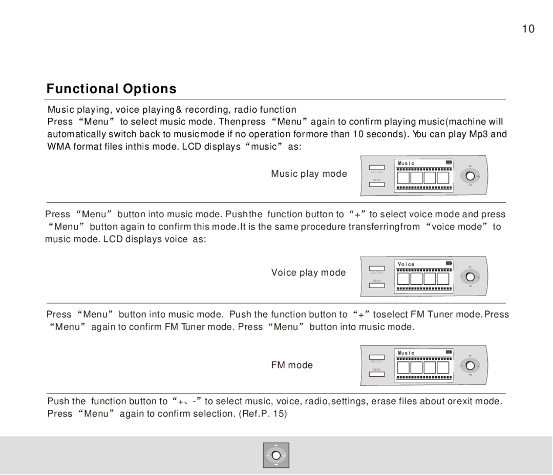 Foxda Tech FM-6606 manual Functional Options 