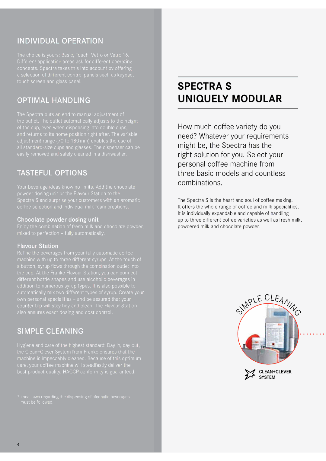 Franke Consumer Products 471086A1 Spectra S Uniquely modular, Individual Operation, Optimal Handling, Tasteful Options 