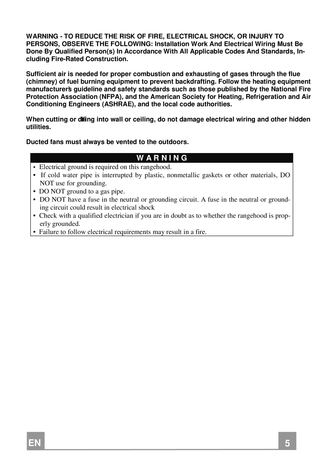 Franke Consumer Products FBI 362 XS RB, FBI 482 XS RB installation instructions R N I N G 