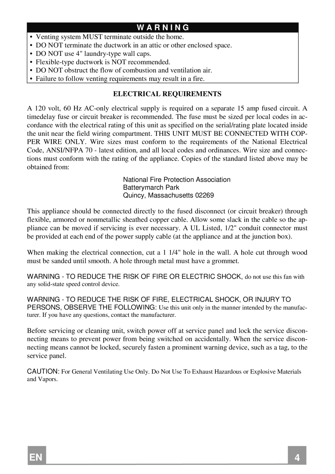 Franke Consumer Products FCH 367 installation instructions R N I N G 