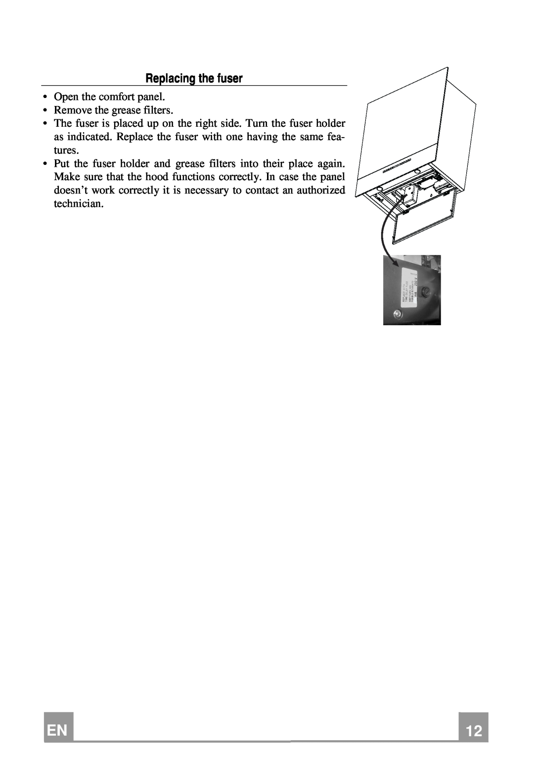 Franke Consumer Products FCR 708-H TC manual Replacing the fuser 