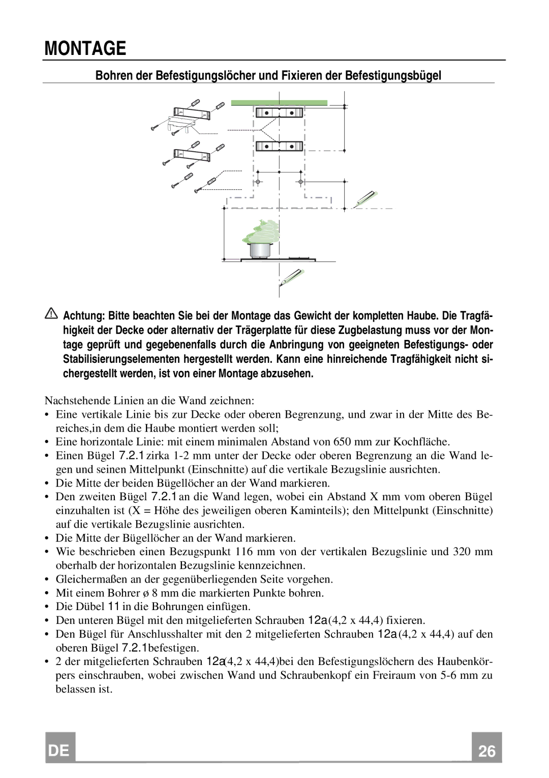 Franke Consumer Products FCR 903 manual Montage 