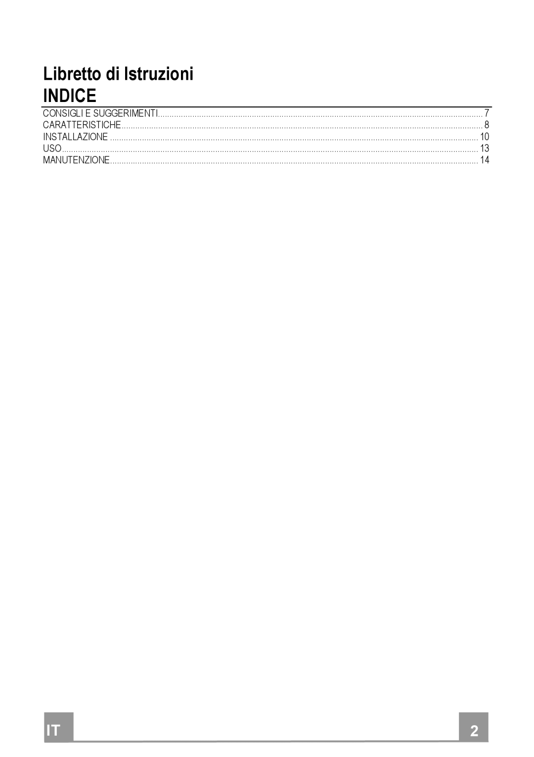 Franke Consumer Products FDF 9044 I manual Indice 