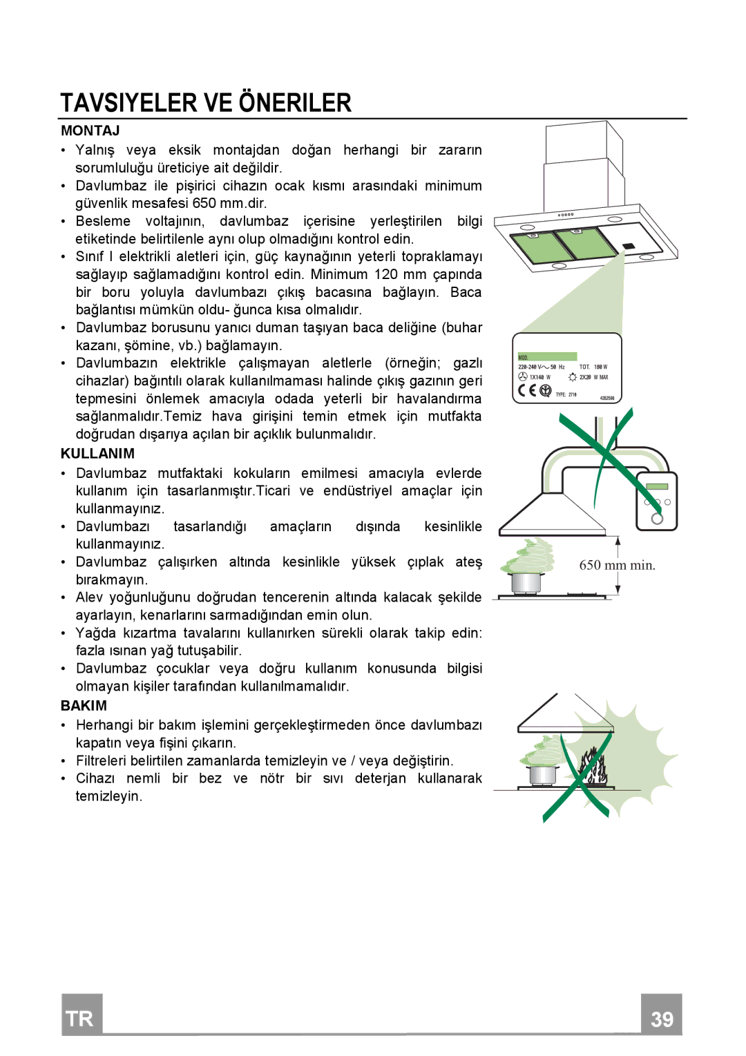 Franke Consumer Products FDF 9044 I manual Tavsiyelerveöneriler, Montaj 