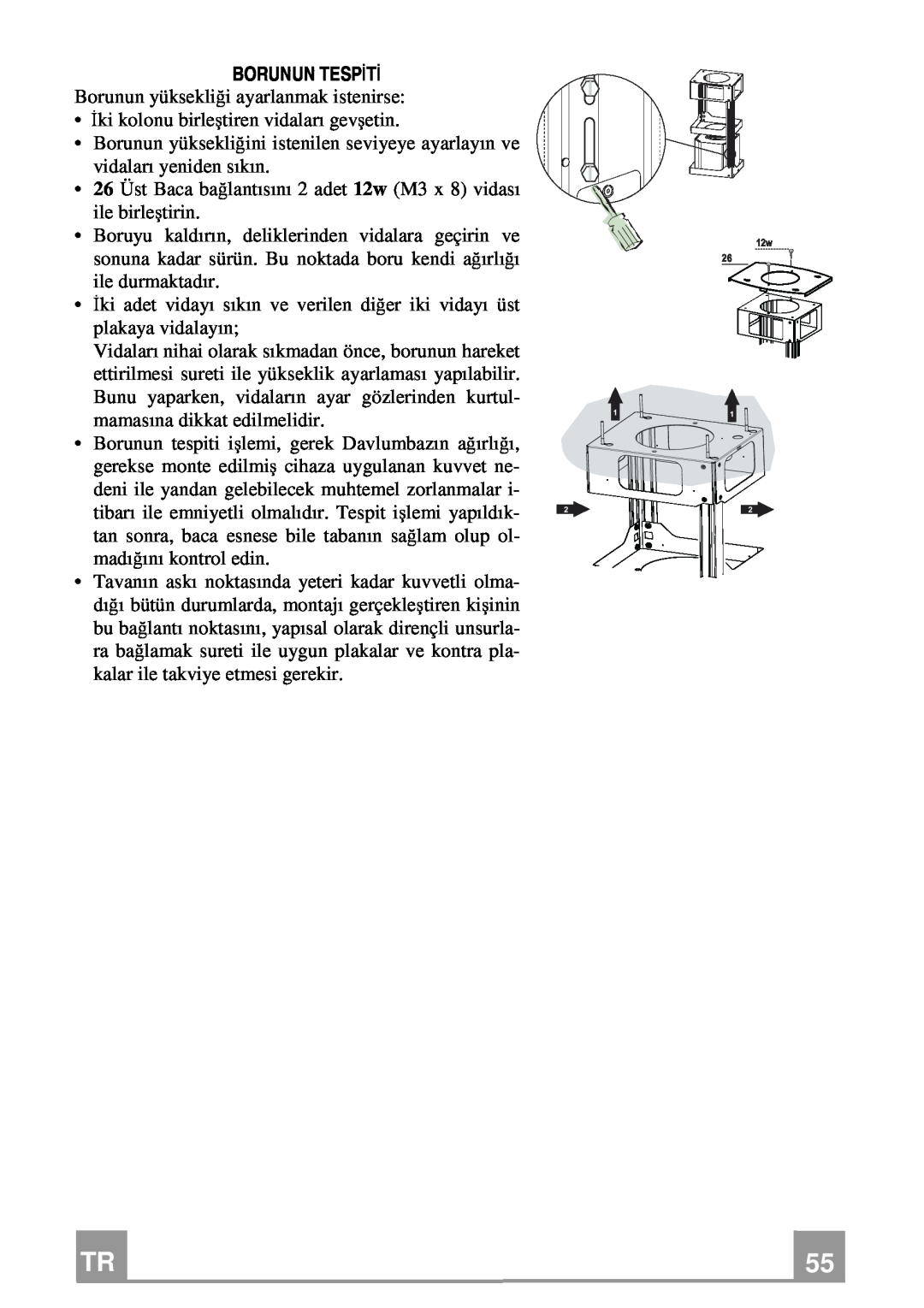 Franke Consumer Products FDMO 607 I manual Borunun Tespiti 