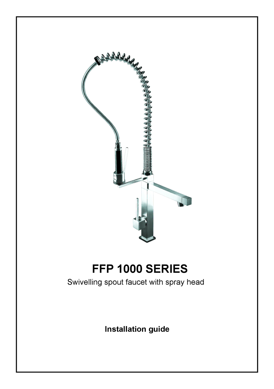 Franke Consumer Products manual FFP 1000 Series 