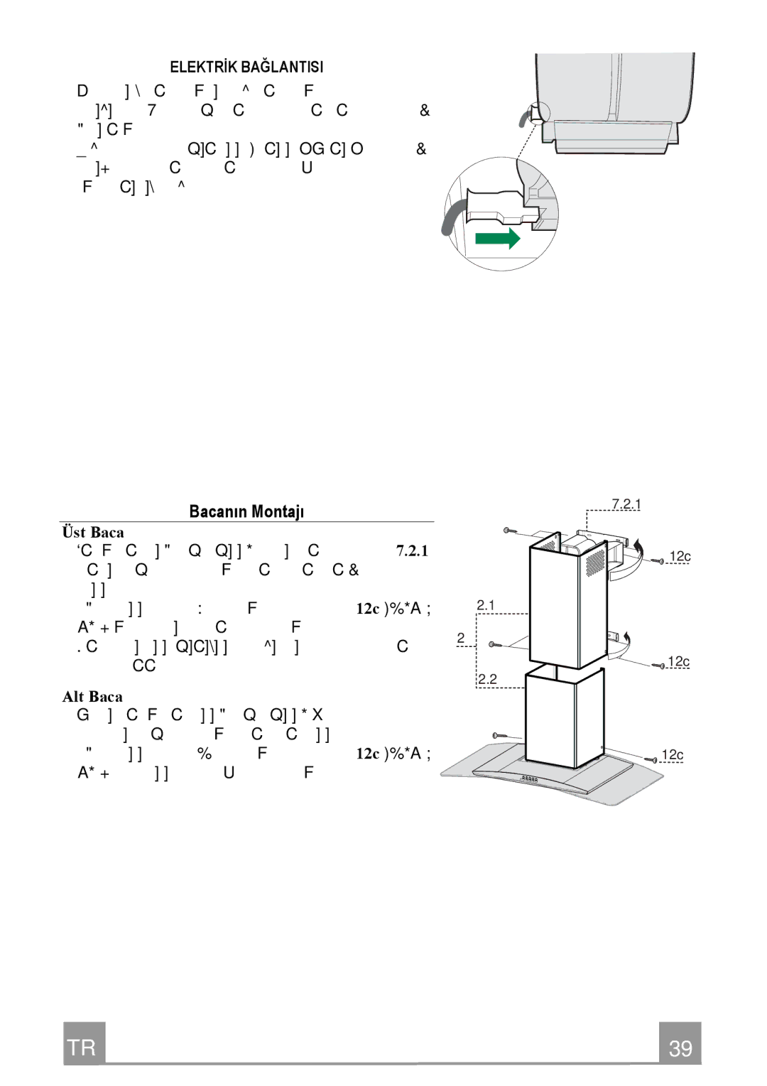 Franke Consumer Products FGC 904 manual BacanınMontajı, Elektrđkbağlantisi 