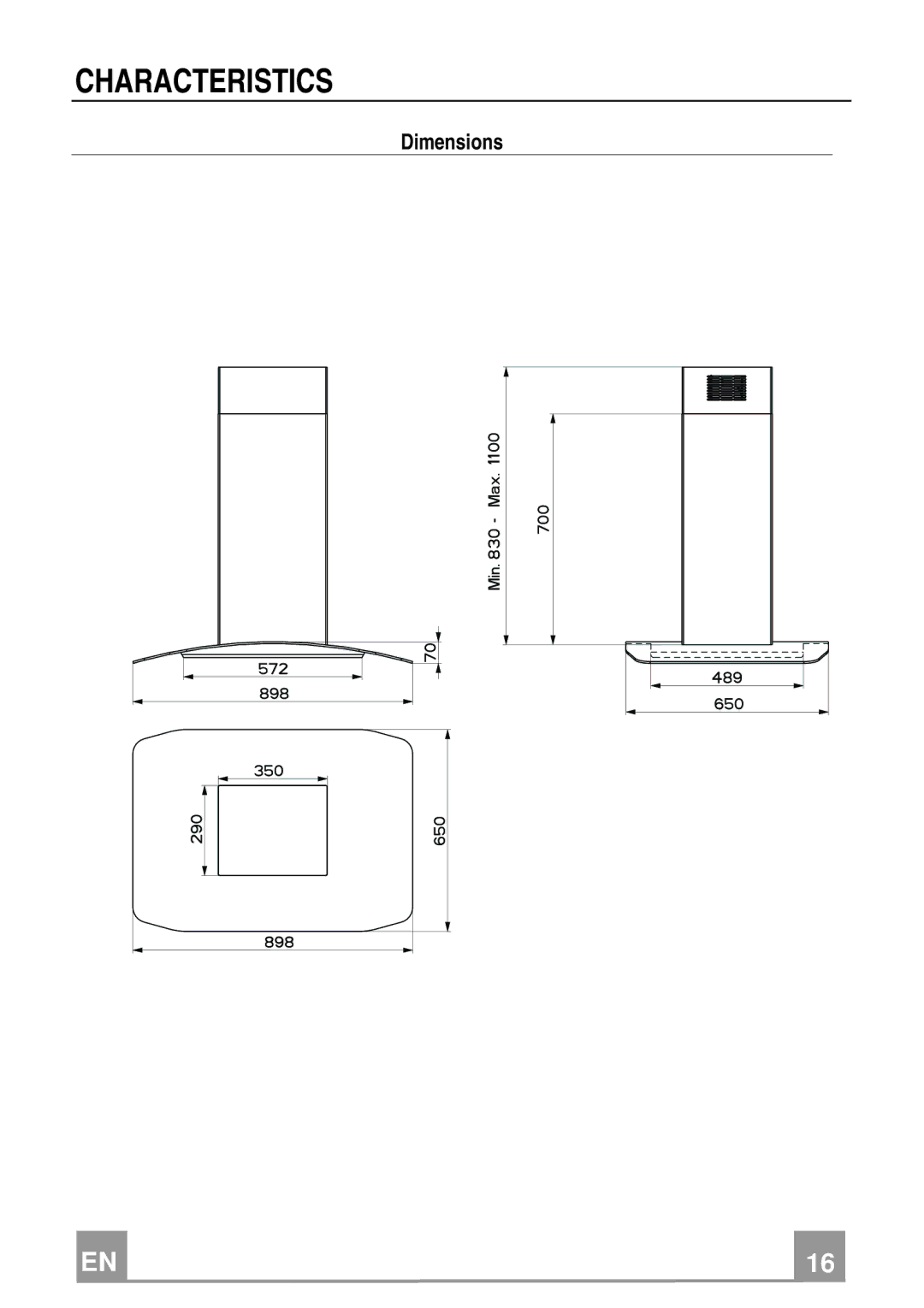 Franke Consumer Products FGC 906 I manual Characteristics 