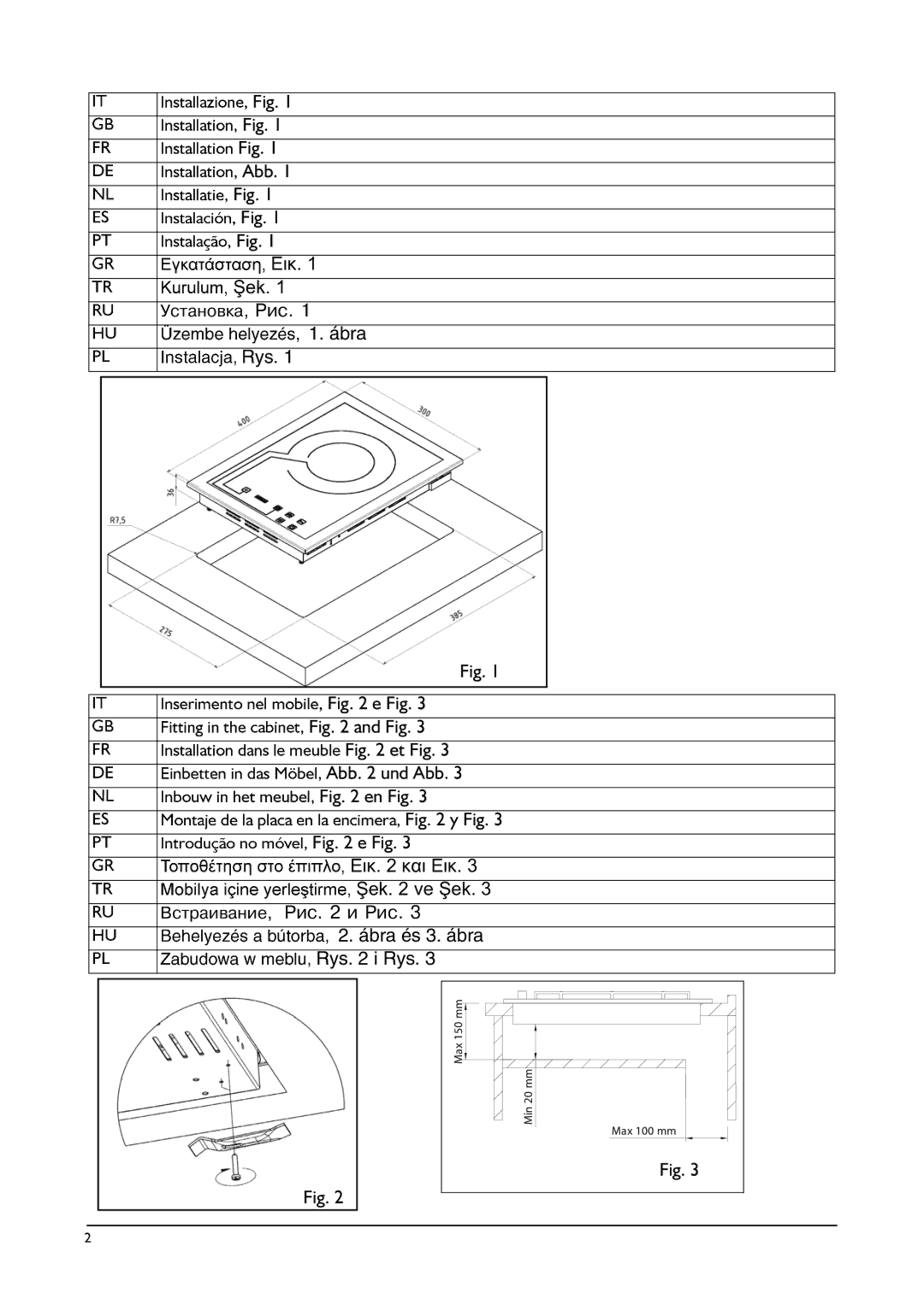 Franke Consumer Products FHPL 301 1CO installation instructions Установка, Рис 