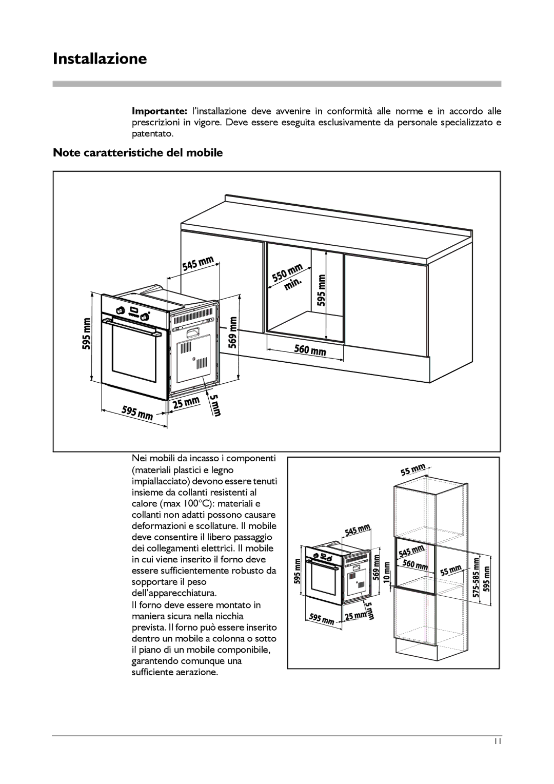 Franke Consumer Products CA 52M, FLAT 603, SM 56M, FLAT 604, SM 52M manual Installazione, 595 569 