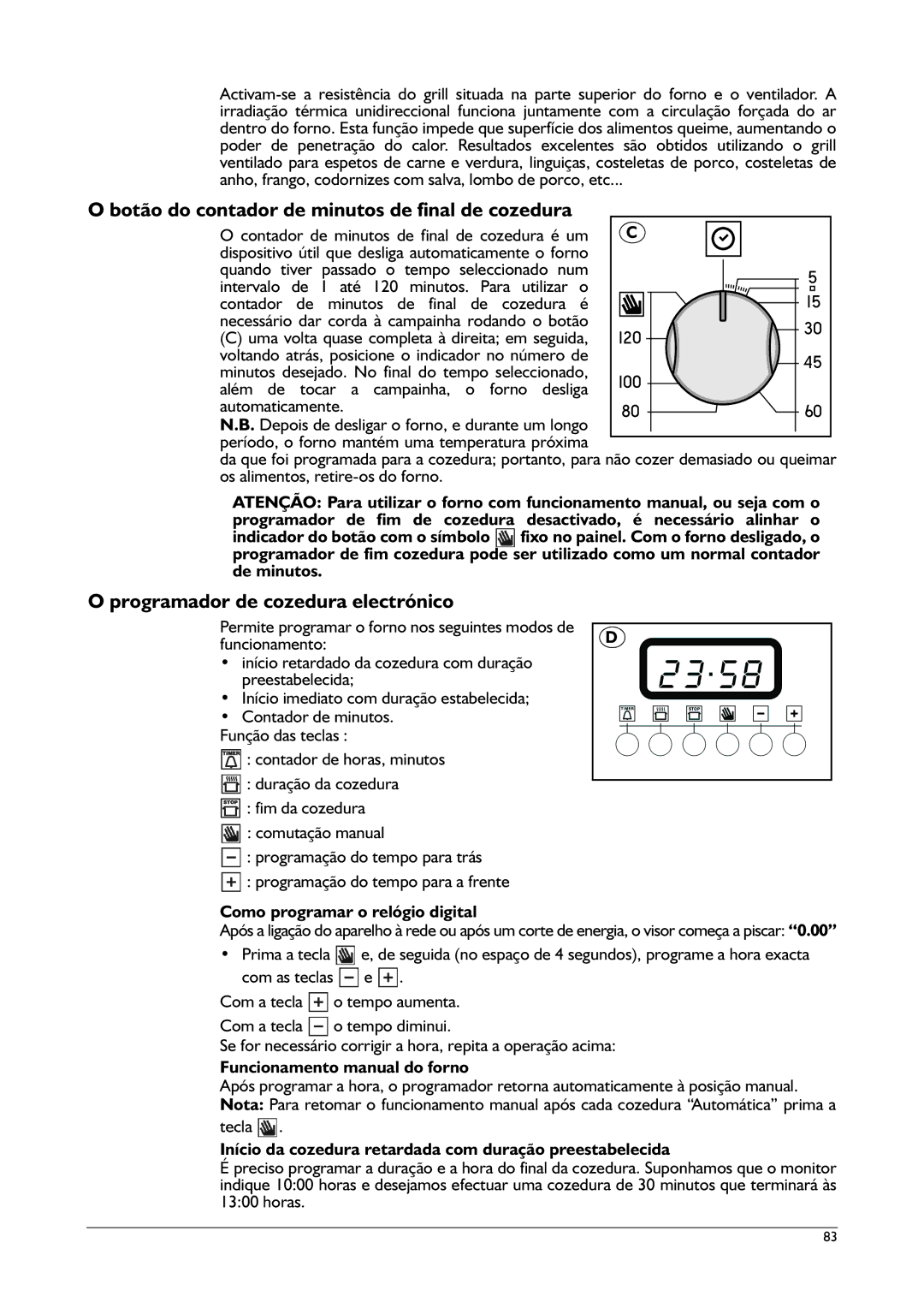 Franke Consumer Products SM 52M Botão do contador de minutos de final de cozedura, Programador de cozedura electrónico 