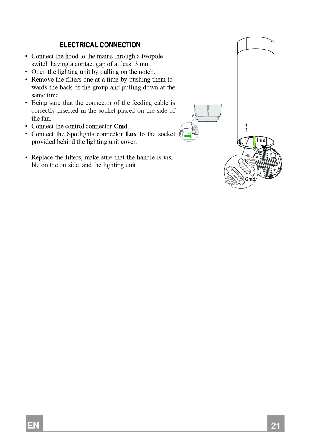 Franke Consumer Products FTU 3807 W manual Electrical Connection 