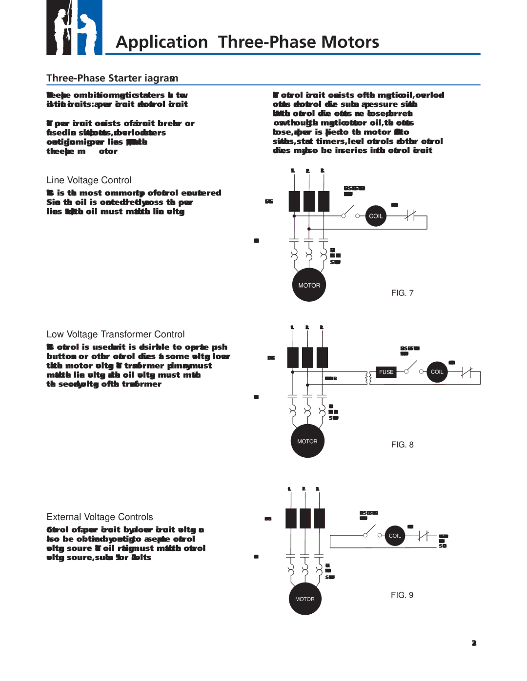 Franklin 2007 manual Three-Phase Starter Diagrams, Line Voltage Control 