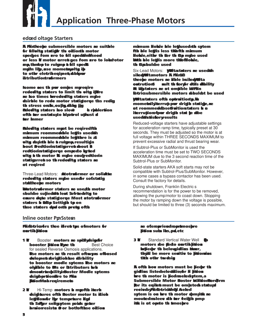Franklin 2007 manual Reduced Voltage Starters, Inline Booster Pump Systems 