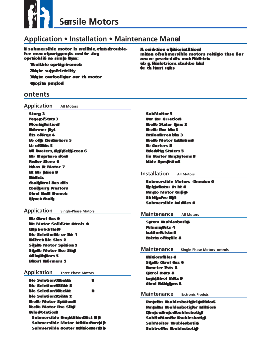 Franklin 2007 manual Submersible Motors, Application Installation Maintenance Manual 