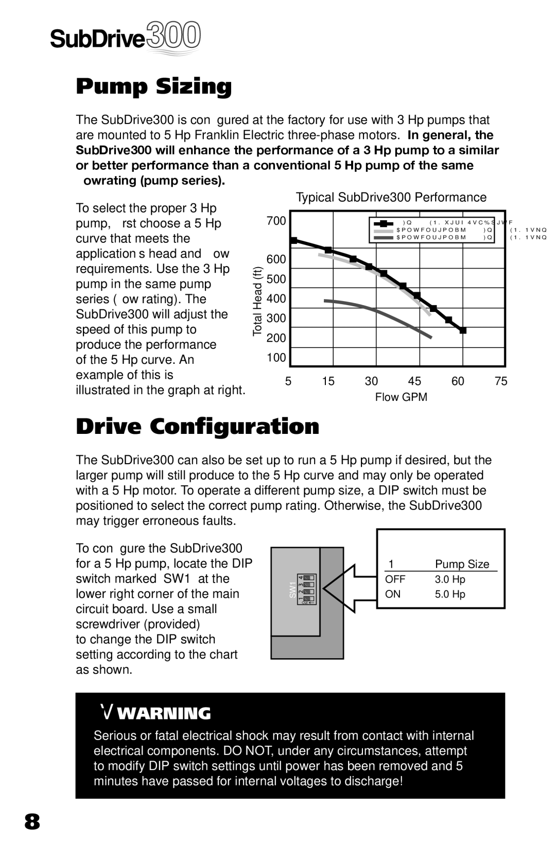 Franklin 5870206300 installation manual Pump Sizing, Drive Conﬁguration 