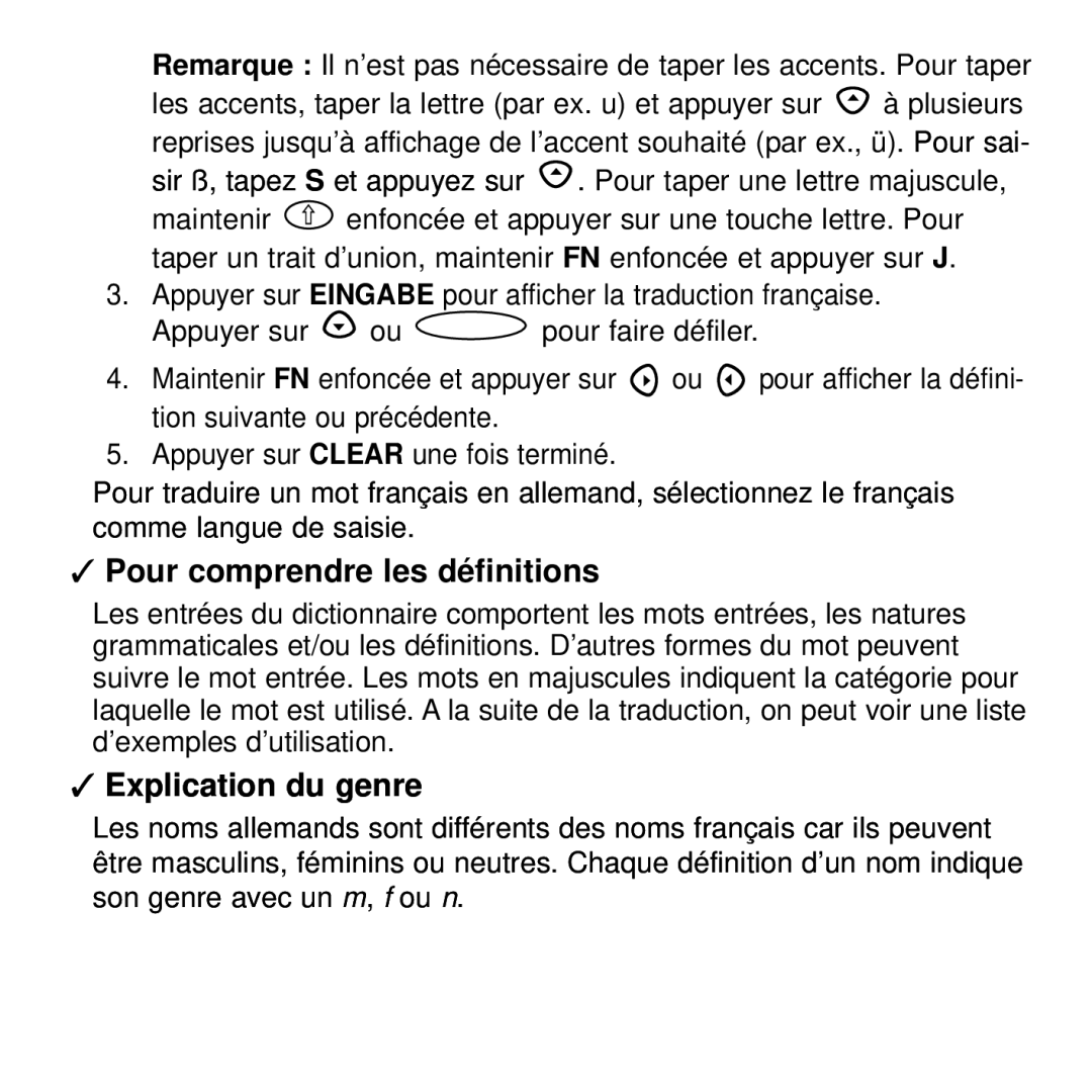 Franklin BDF-4045DL manual Pour comprendre les définitions, Explication du genre 