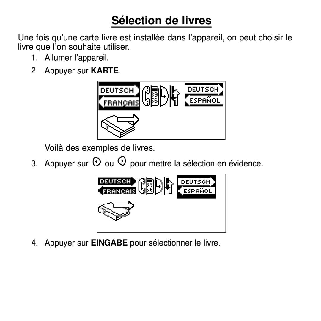 Franklin BDF-4045DL manual Sélection de livres 