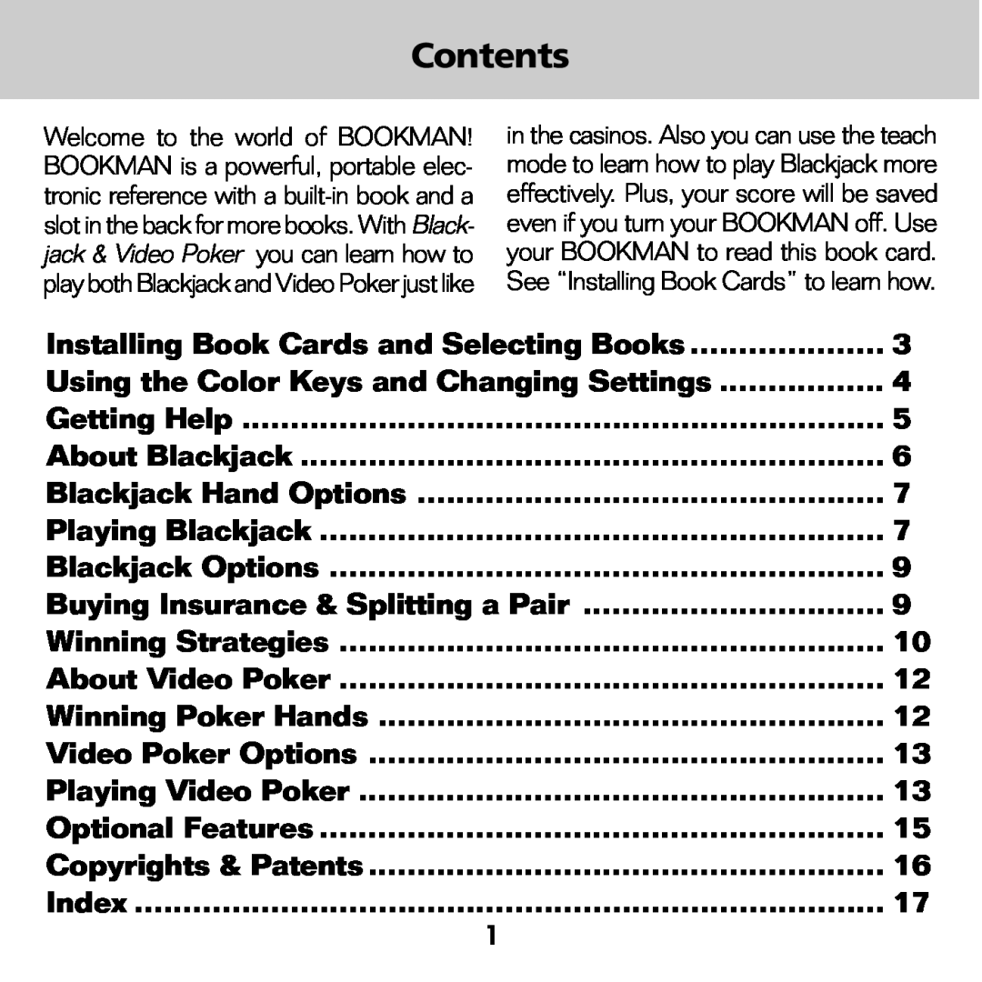 Franklin BJP-2034 manual Contents 